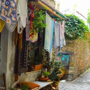 Trocknende Wäsche in Piran