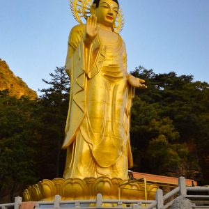 Buddha in einer Tempelanlage in Südkorea