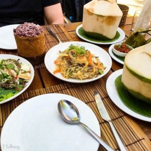Vegetarisch laotisches Menü