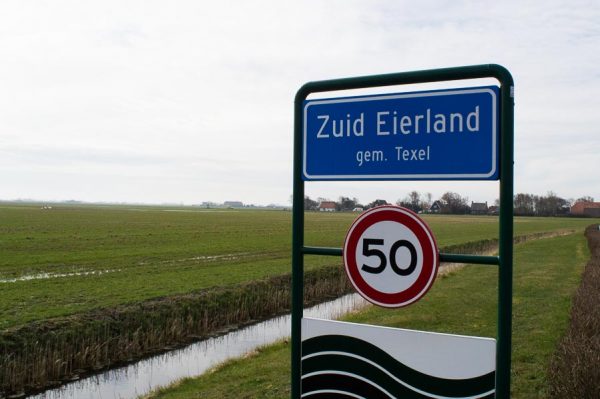 Ortsschild Süd Eierland Texel