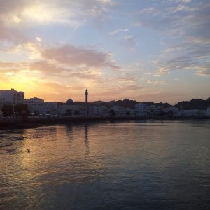 Sonnenuntergang in Mutrah Muskat