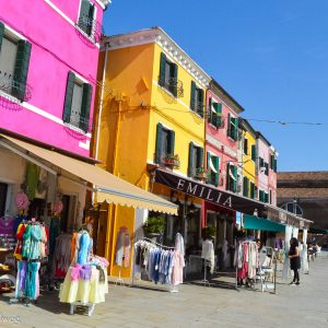 Shopping street of Burano