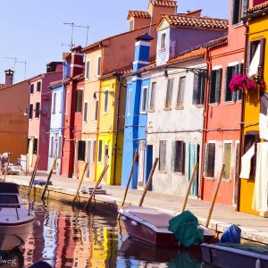 Picturesque canal of Burano