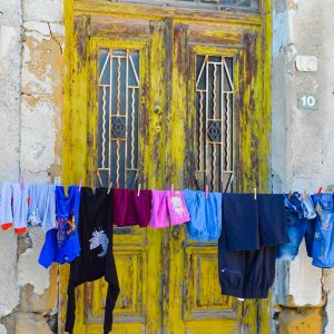 Door with drying clothes Cyprus