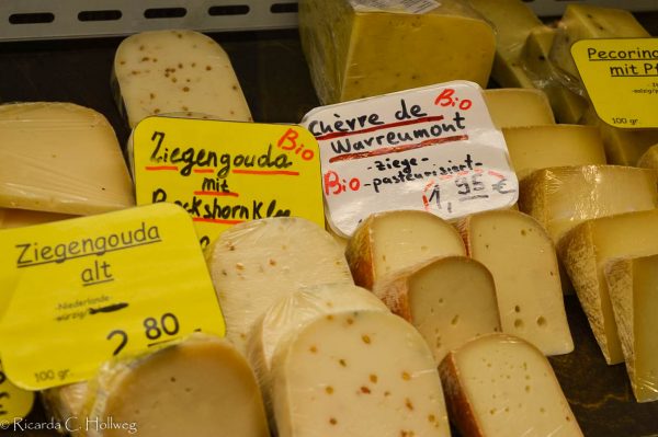 Cheese selection at the Viktualienmarkt