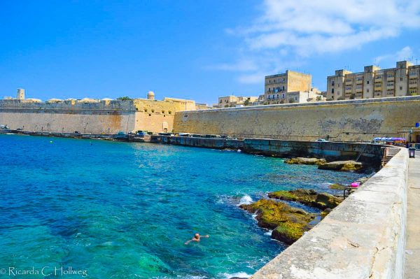 Swimming in Valletta