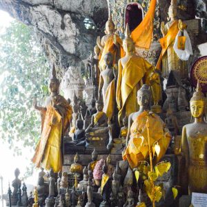 Pak Ou Caves with many Buddhas