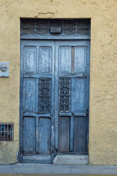 Blue door in Mérida Mexico