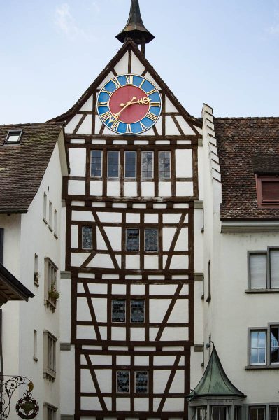 Half-timbered tower in Stein am Rhein