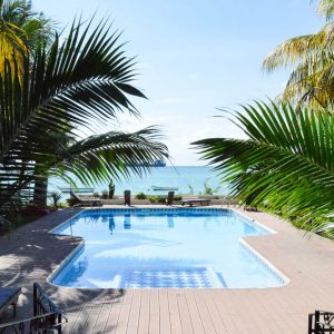 Pool with sea view at Villa Anakao Mauritius