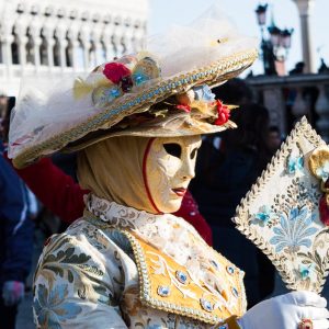 Costume with mirror at Venice Carnival