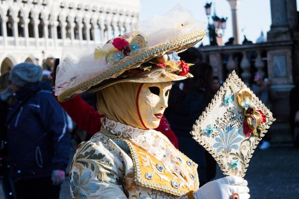 Costume with mirror at Venice Carnival