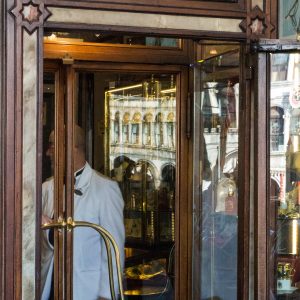 Entrance of Cafe Florian in Venice