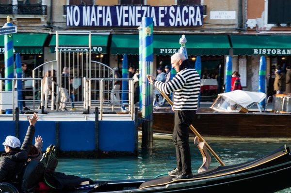 No Mafia L'Italia è sacra at Grand Canal Venice