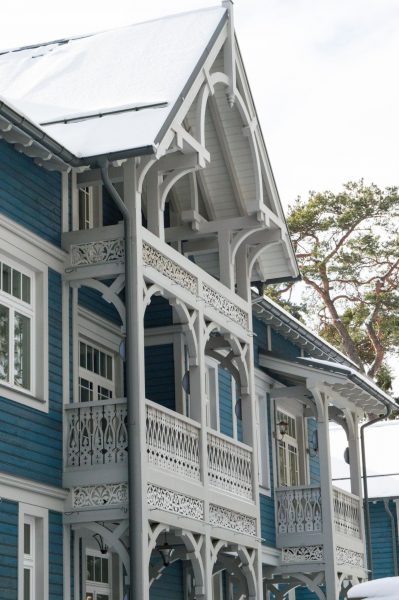 Blue wooden house Jurmala
