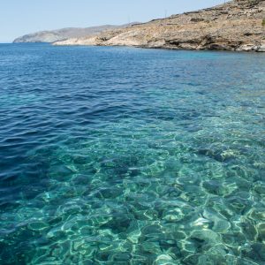 Crystal clear water in Tinos