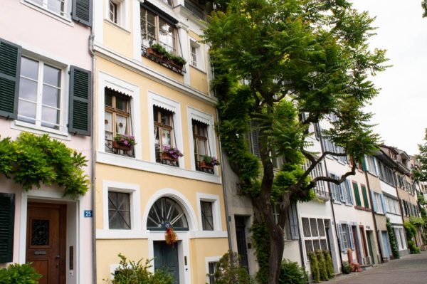 Pastel colored houses in Basel